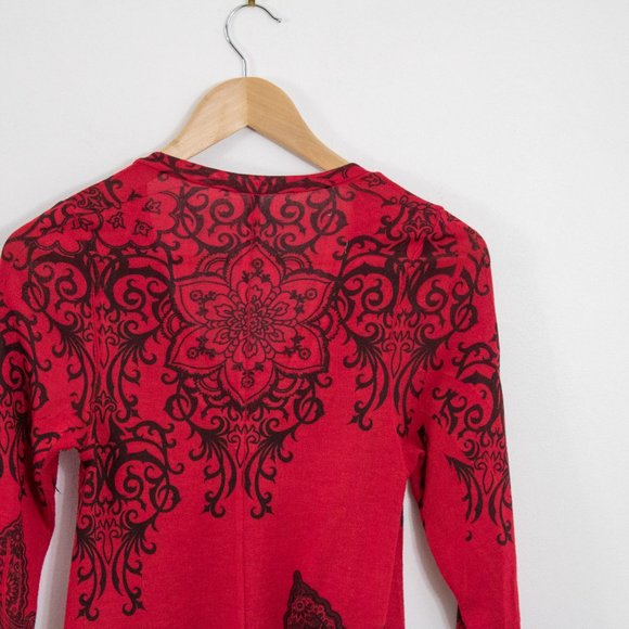 *Emma Red & Black Rose Tunic - Picture 5 of 5